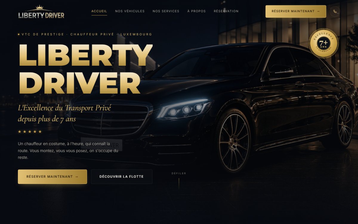 Liberty Driver website: private chauffeur service in Luxembourg